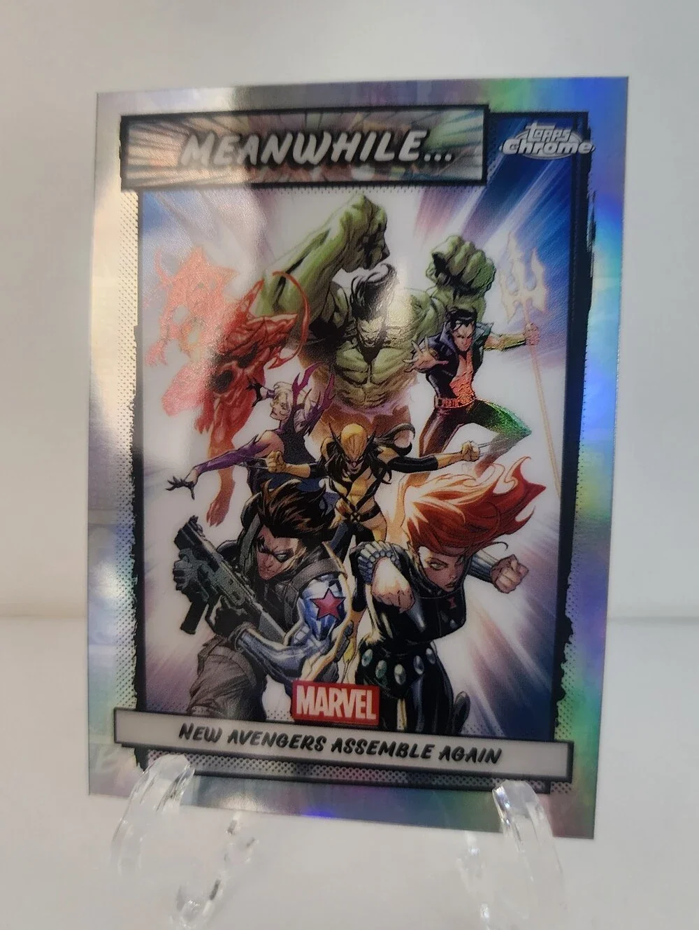 Marvel New Avengers Holographic Trading Card Meanwhile New Avengers #MW-07